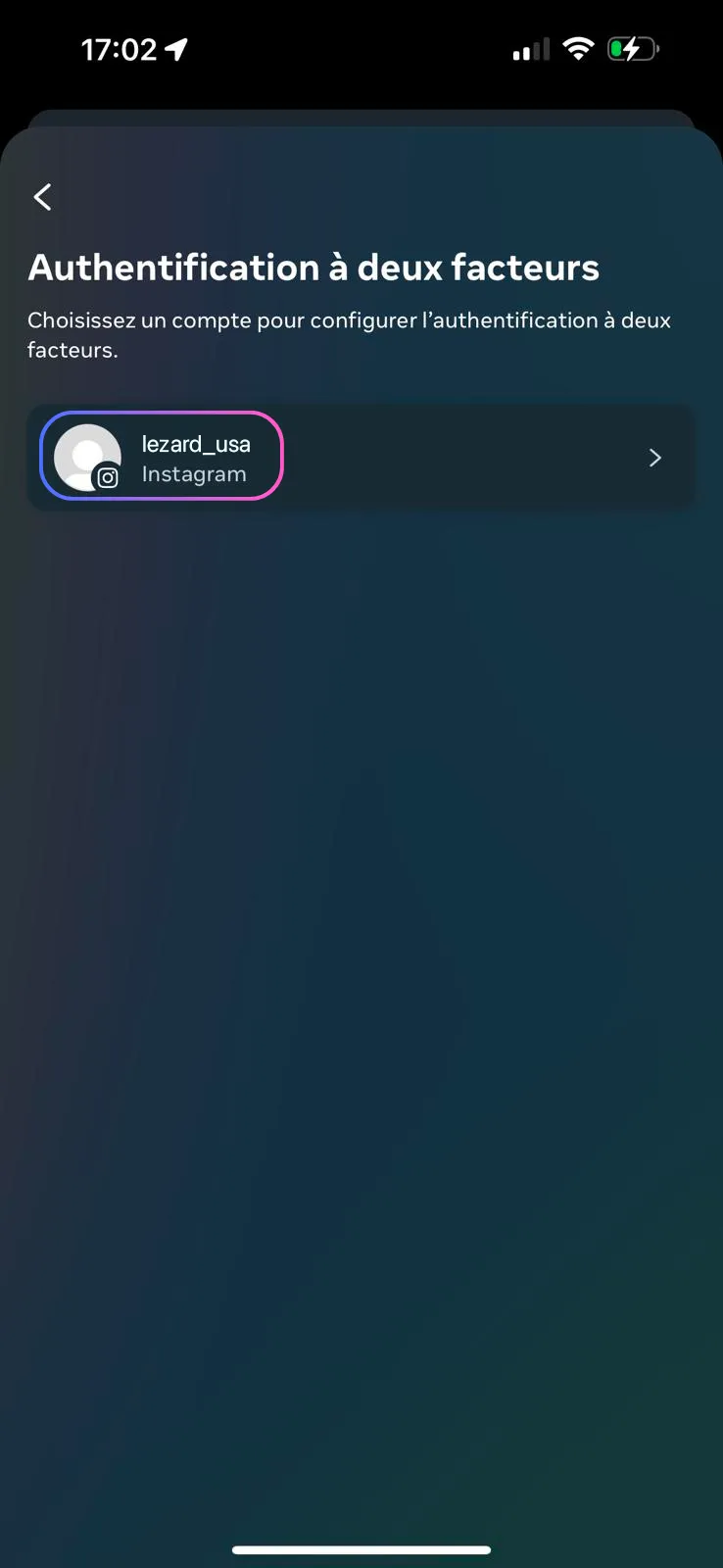 Click on your account